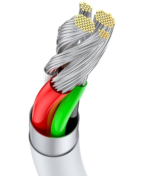 Kabel USB do USB-C 66W, 2m (biały) Baseus Superior Series