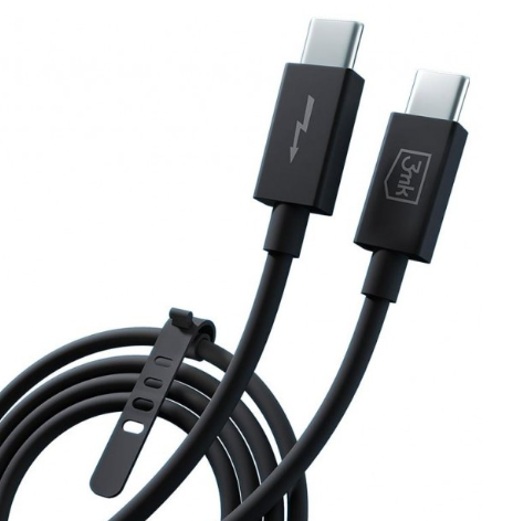Kabel 3mk Hyper ThunderBolt 4 Pro 240W 1.0m – superszybki, supersilny