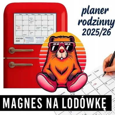 Kalendarz szkolny z magnesem na lodówkę 