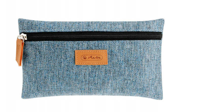 Piórnik płaski -kosmetyczka GREENline RPET Blue – Herlitz  niebieski dżins