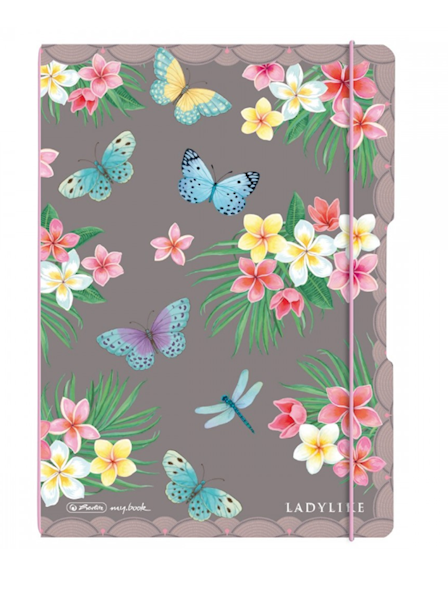 Notatnik A4 2w1 LadyLike Motyle – Herlitz (80 kartek) 2*40 kratka+linia