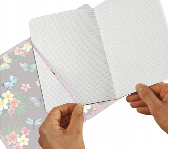 Notatnik A4 2w1 LadyLike Motyle – Herlitz (80 kartek) 2*40 kratka+linia