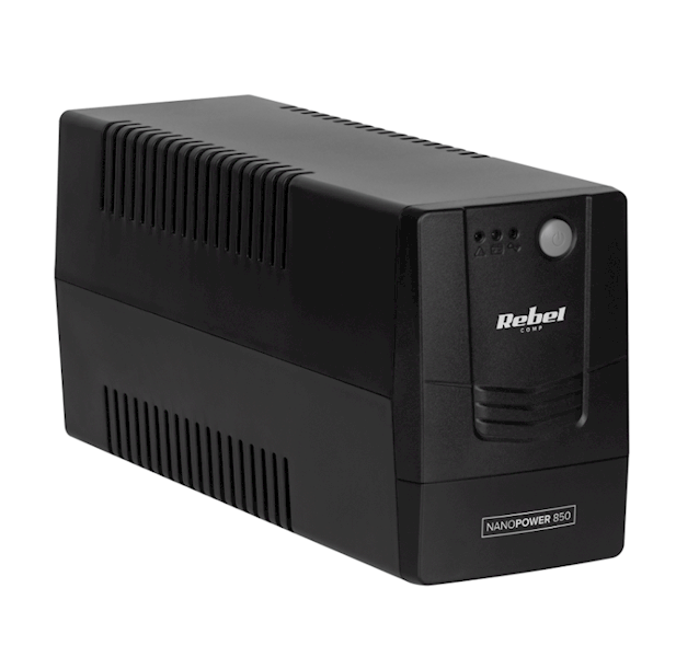Zasilacz awaryjny komputerowy UPS REBEL model Nanopower 850 ( offline, 850VA / 480W , 230 V , 50Hz )