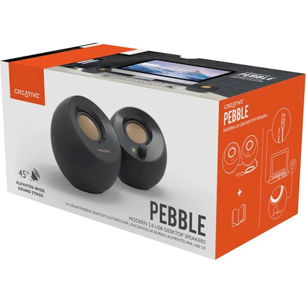 Głośniki Creative Pebble 2.0 USB czarne