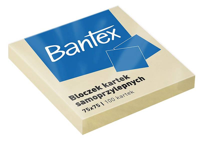 Karteczki samoprzylepne Bantex 75x75 mm 100 k