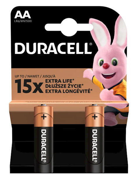 Bateria alk. Duracell Duralock AA / LR6 Basic C&B - 2 sztuki (blister)
