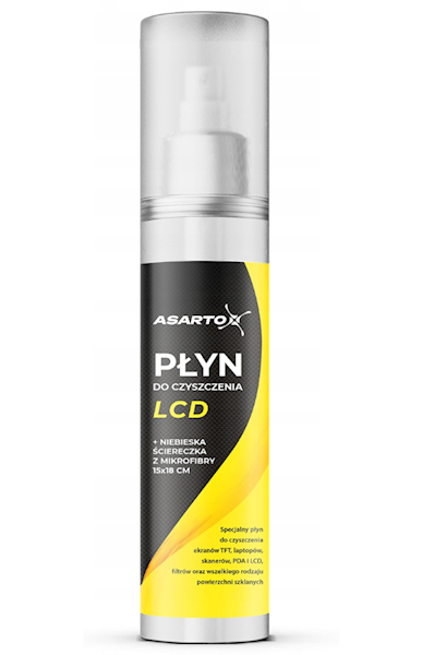 Płyn Asarto do czyszczenia LCD 125ml + ściereczka 