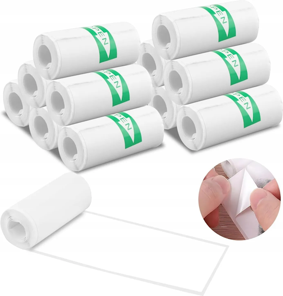 Papier termiczny samoprzylepny 57 x 2,9 do mini drukarki Drukuś / 10szt/