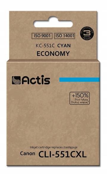Tusz Actis CLI-551C do Canon iP7200 iP7250 iP8750 iX6850 MG5450 MG5550 MG5650 MG6350 MG6450 MG6650 MG7150 MG7550 MX725 MX925