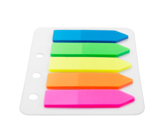 Zakładki indeksujące 5 kol 45x12 Easy neon foli