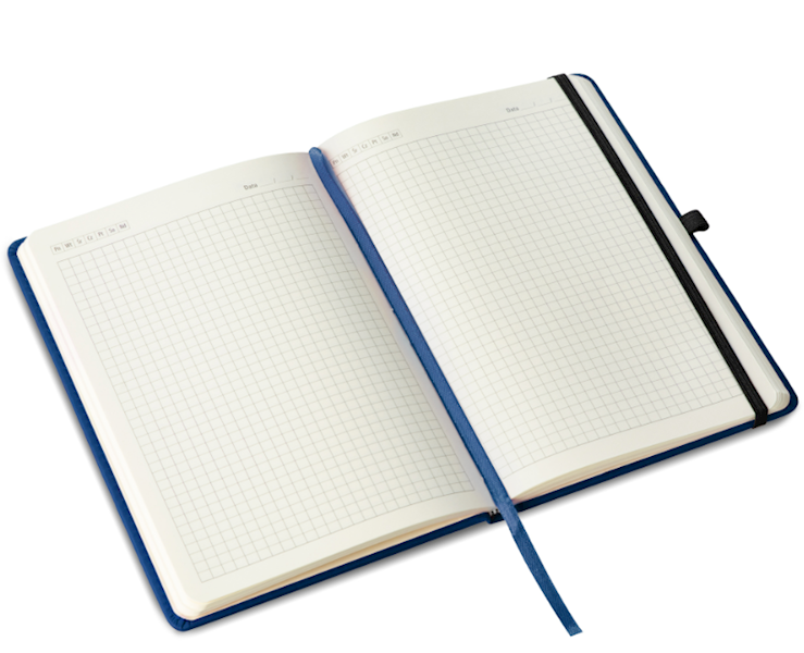 Notes A5 Easy czarny 144 strony kratka twarda okładka gumka wstążka możliwość personalizacji