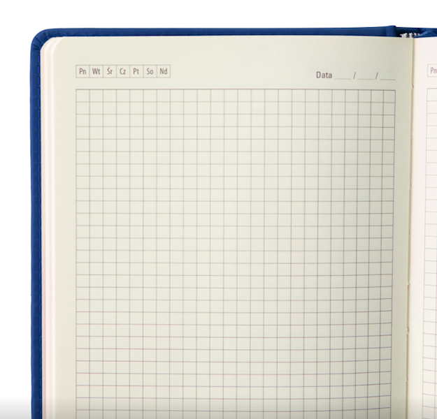Notes A5 Easy czarny 144 strony kratka twarda okładka gumka wstążka możliwość personalizacji