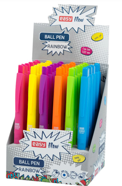 Długopis automatyczny Easy Rainbow semi-gel niebieski 1 mm