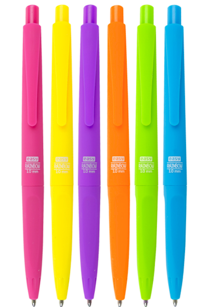 Długopis automatyczny Easy Rainbow semi-gel niebieski 1 mm
