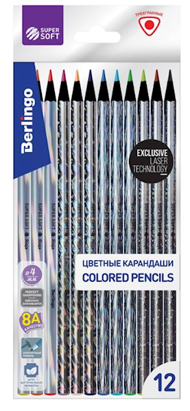 Kredki 12 ołówkowe SuperSoft Starlight trójkątne