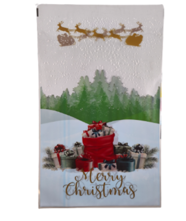 Torebka celofan 25x40 XMAS Mery Christmas/kalendarz 24-1szt