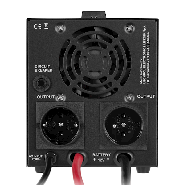 Zasilacz awaryjny KEMOT PROsinus-500-LFP4 przetwornica z czystym przebiegiem sinusoidalnym i funkcją ładowania 12V 230V 500VA/300W