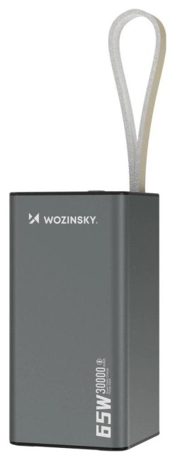 Powerbank Wozinsky K65+ 65W 30000mAh 2x USB-C, 1x USB-A 65W - szary