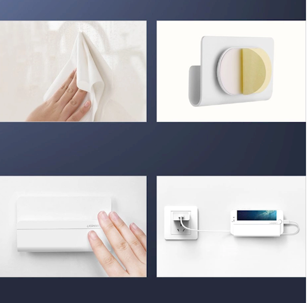 Uchwyt ścienny na telefon UGREEN – biały