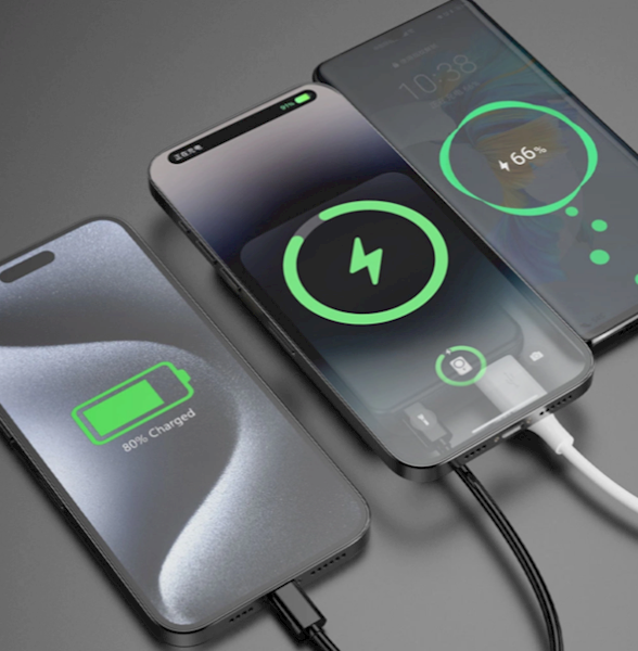 Powerbank Dudao K14S+ 10000mAh 20W USB-A / USB-C / MagSafe z podstawką - czarny