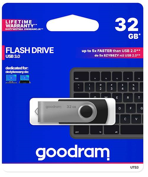 Goodram Flashdrive UTS3 32GB USB 3.0 czarny