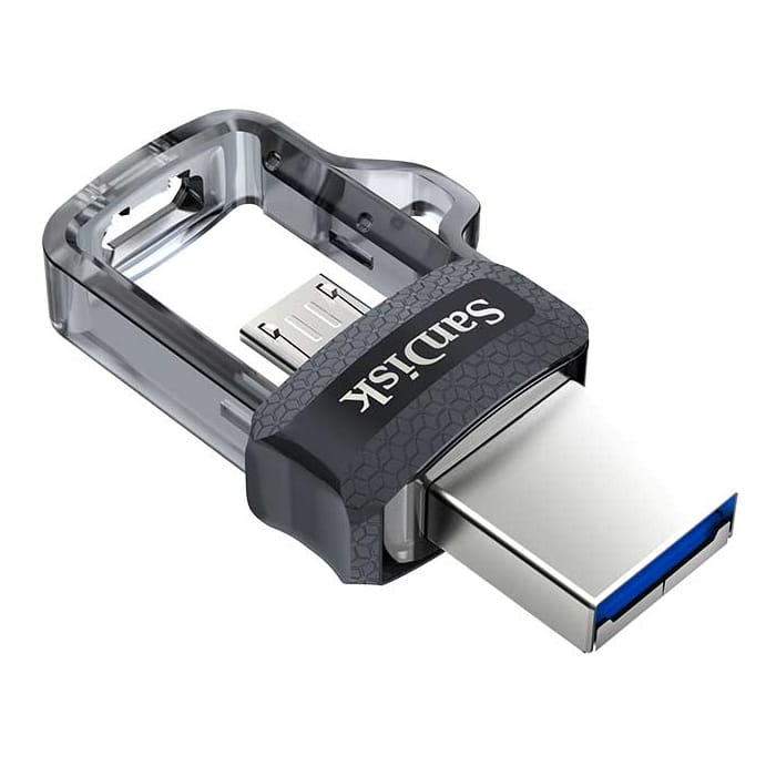 Pendrive SanDisk Ultra Dual Drive SDDD3-064G-G46 (64GB; microUSB, USB 3.0; kolor czarny)