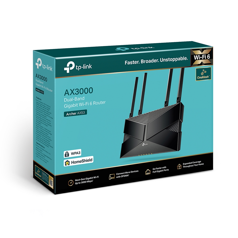 ROUTER Archer AX53, bezprzewodowy WiFi6, dwupasmowy AX3000,