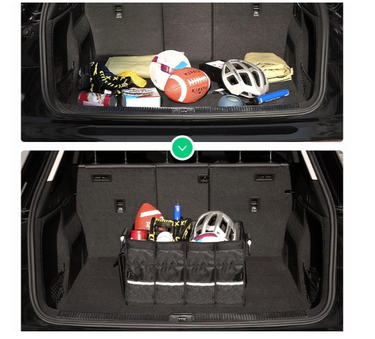 Wielofunkcyjny organizer samochodowy do bagażnika czarny (LP256 80710)