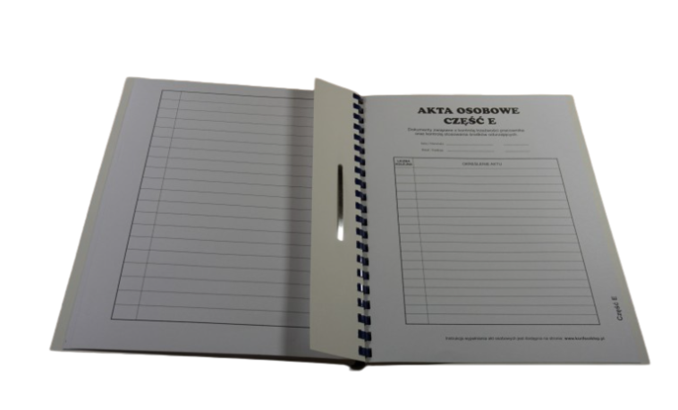 Teczka do akt osobowych bindowane wewnątrz  kolor c. niebieski 1szt