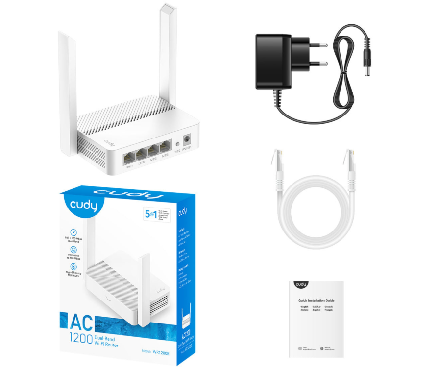 Router CUDY WR1200E – szybka i stabilna sieć Wi-Fi AC1200