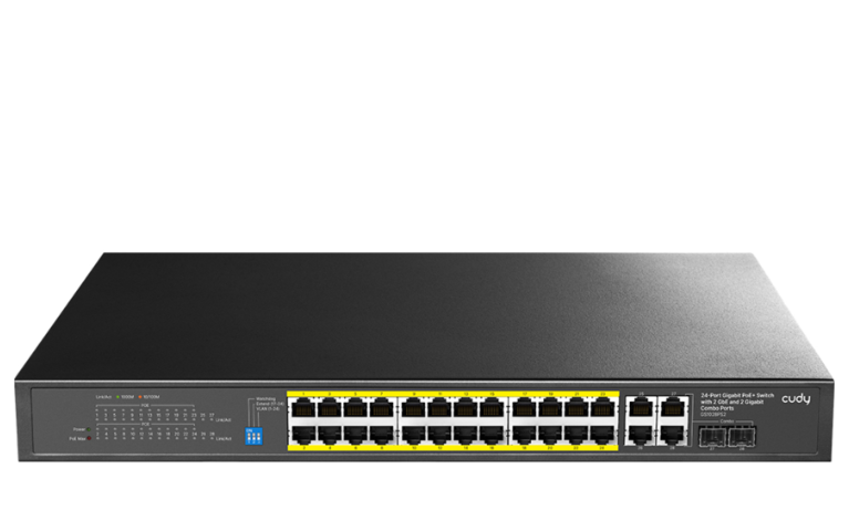 Switch POE CUDY GS2028PS4 – 24-portowy Gigabit z funkcją PoE i SFP