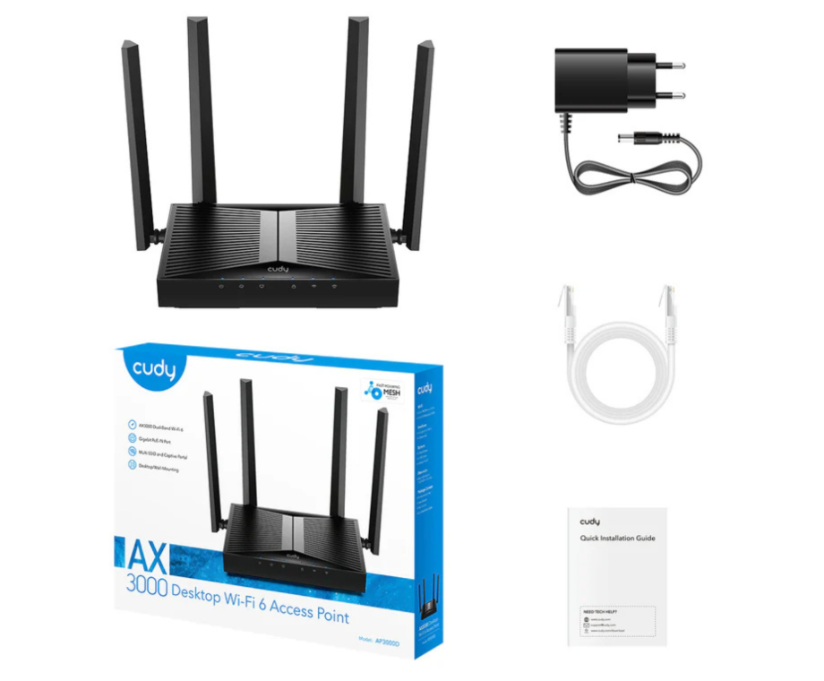 Router CUDY AP3000D – nowoczesny punkt dostępowy Wi-Fi 6 (AX3000)