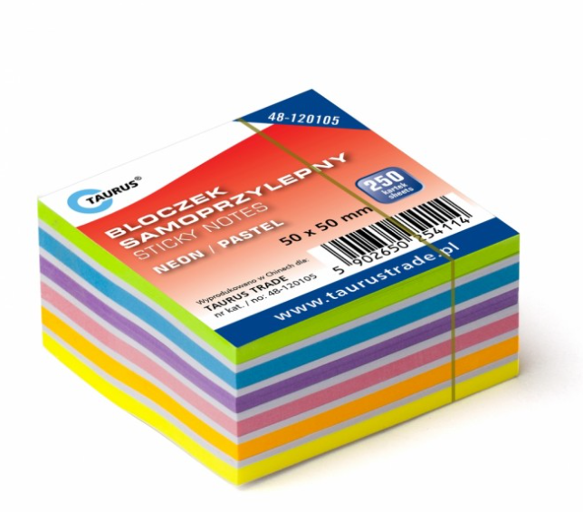 Notes samop. 50x50  /250k neon-pastyl