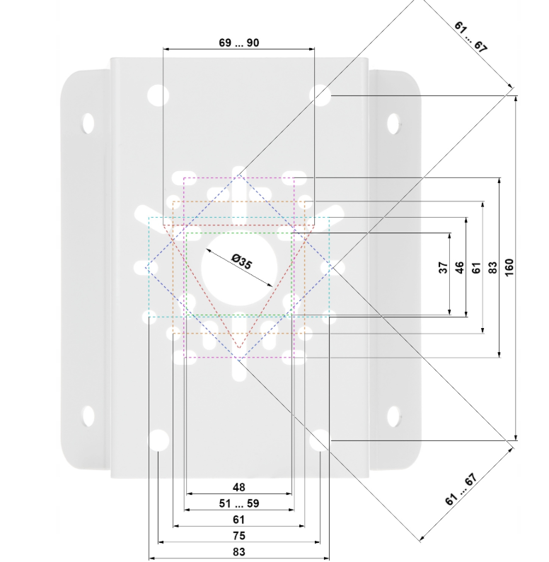 UCHWYT NAROŻNIKOWY KAMERY CHC-W CHC-W
