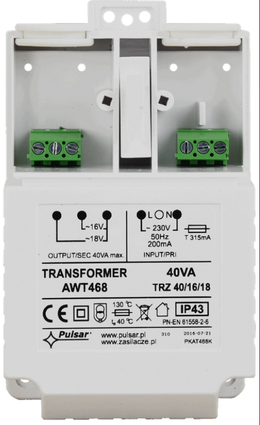 transformator TRZ40VA/16/18 AWT468 / TR40