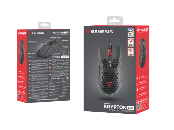 Myszka przewodowa Genesis Krypton 555 czarna