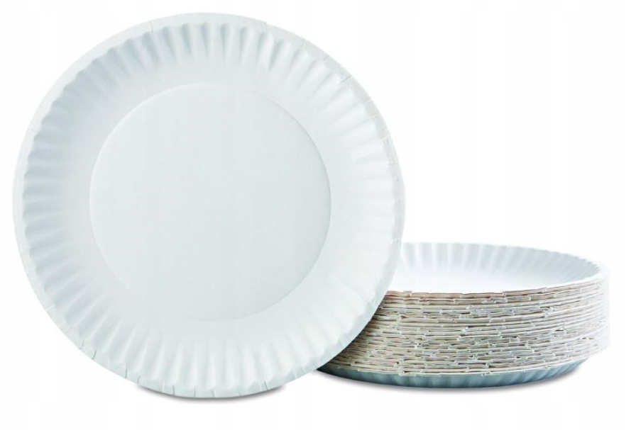 Talerzyk papierowy 18cm biały  opk.50 RES