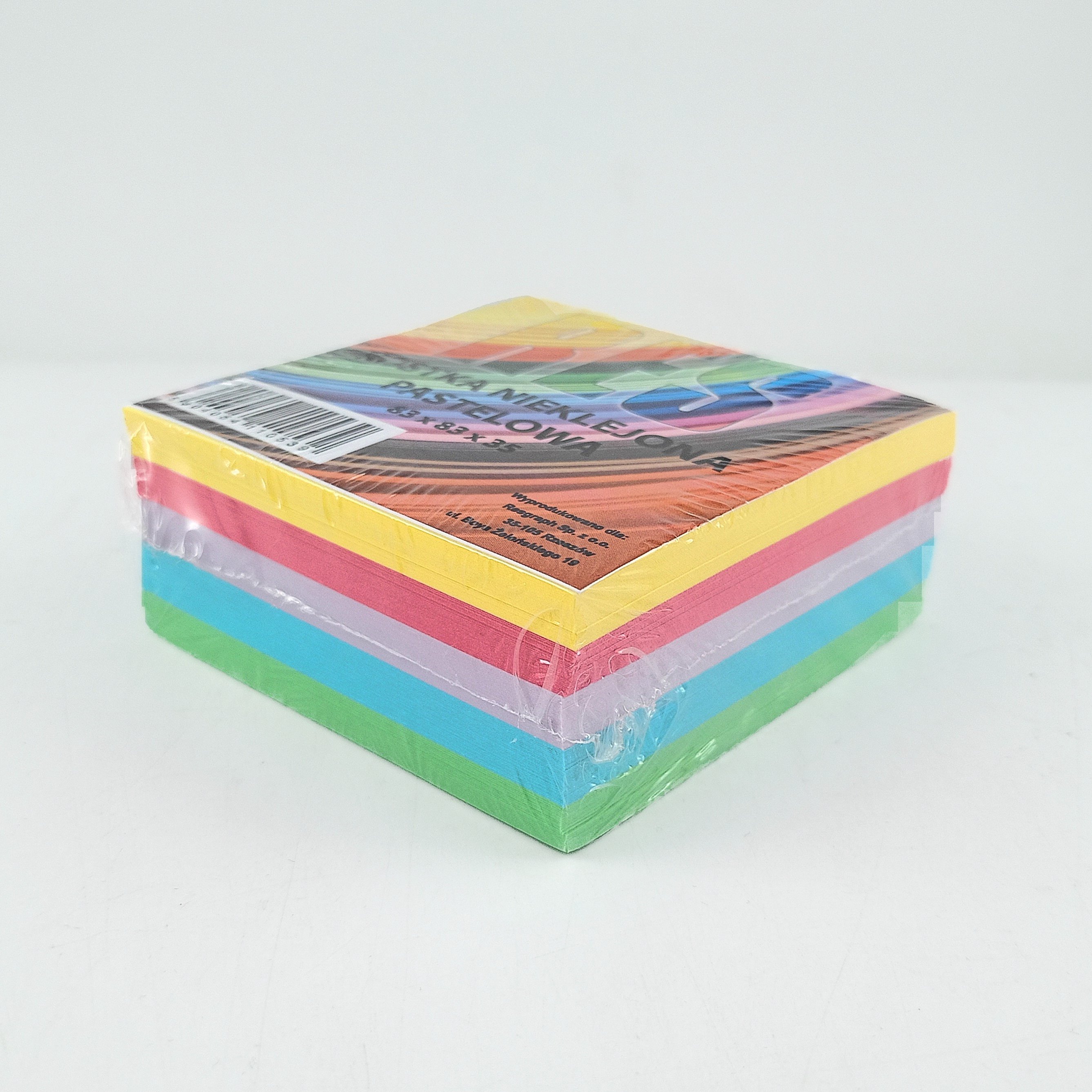 Kostka kolor RES 83x83x35 nieklejona pastelowa