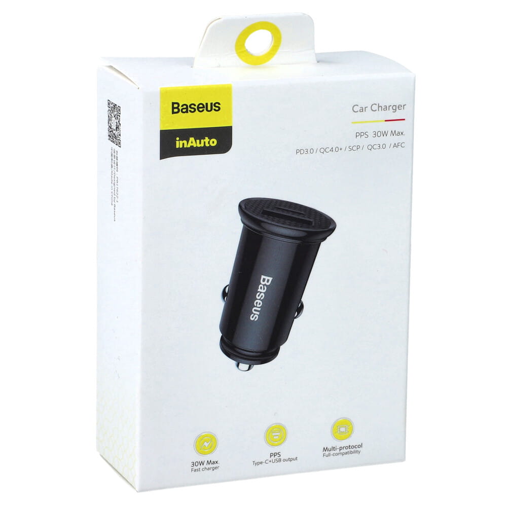 Ładowarka samochodowa Baseus Circular Quick Charge PD QC 4.0+5A 30W