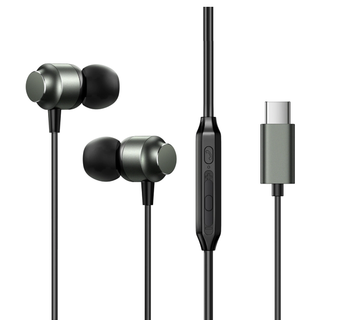 Słuchawki douszne USB-C Joyroom JR-EC06 – szare