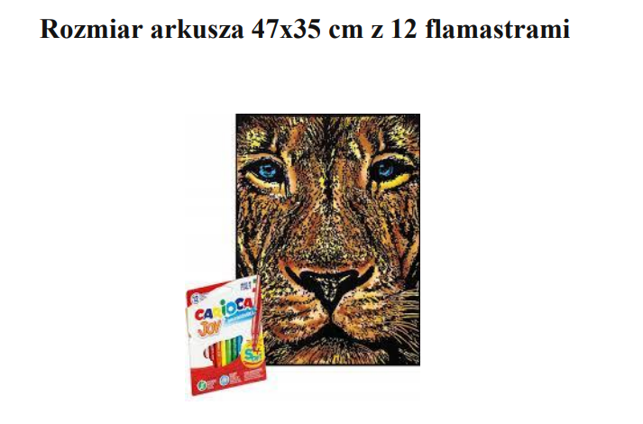 Kolorowanka Welwetowa 47x35 + flamastry
