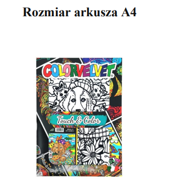 Kolorowanka Welwetowa 21x29 mix -1szt