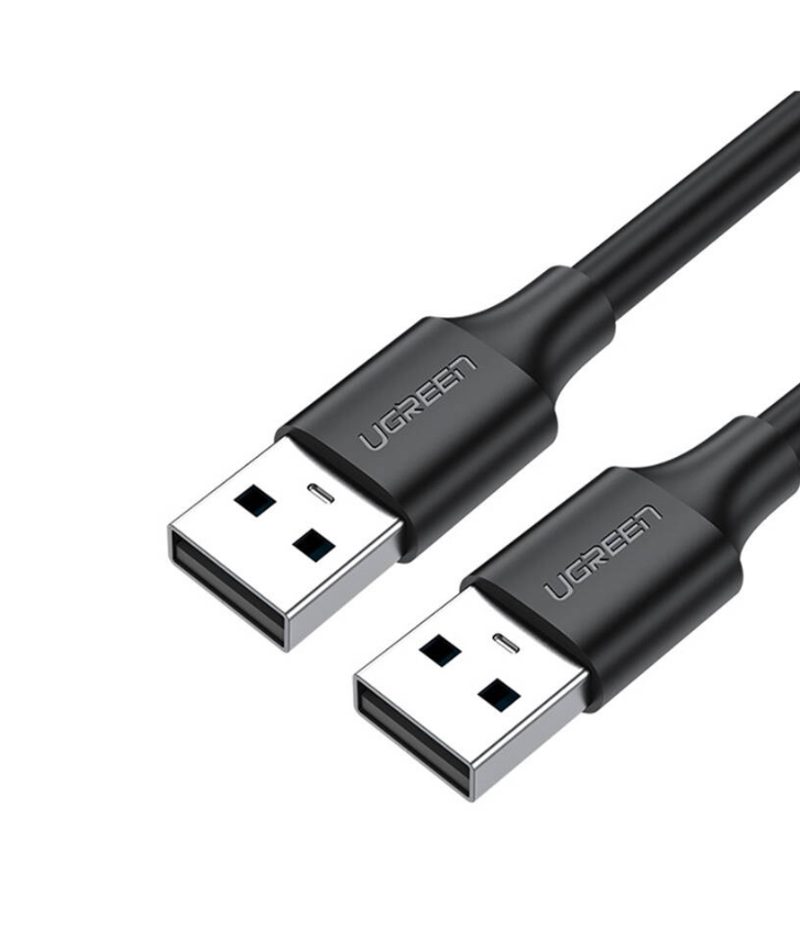 Kabel UGREEN US102 USB-A – USB-A 1 m czarny –USB 2.0 do USB 2.0