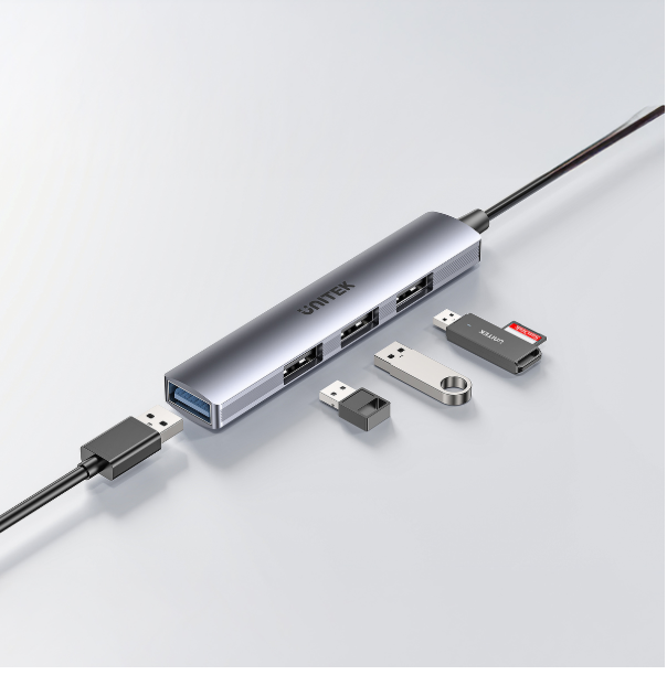 Unitek Kompaktowy hub USB-A 4 w 1 