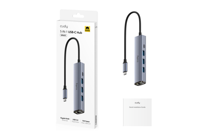 ADAPTER WIELOFUNKCYJNY USB-C UH605 CUDY