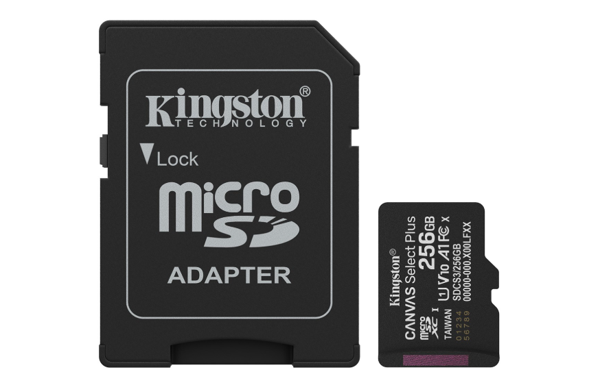 KINGSTON microSDXC 256GB Canvas Select Plus 3 + ADP