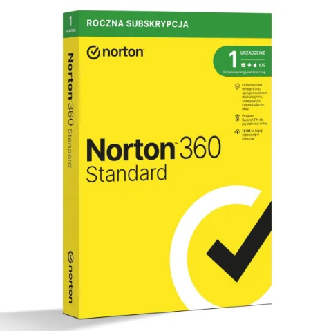Norton 360 Standard BOX PL 1 + 1 - device - licencja na rok