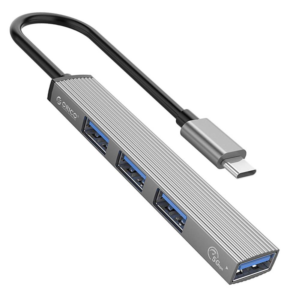 Orico Hub USB-C, USB-A 5Gbps, 3*USB-A 2.0, alumini