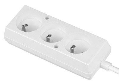 PRZEDŁUŻACZ Z UZIEMIENIEM 3X2P+Z, 10A 5MB PS-370/5