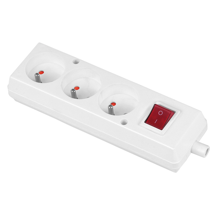 GNIAZDO WTYCZKOWE POTRÓJNE Z WYŁĄCZNIKIEM GN-370WS